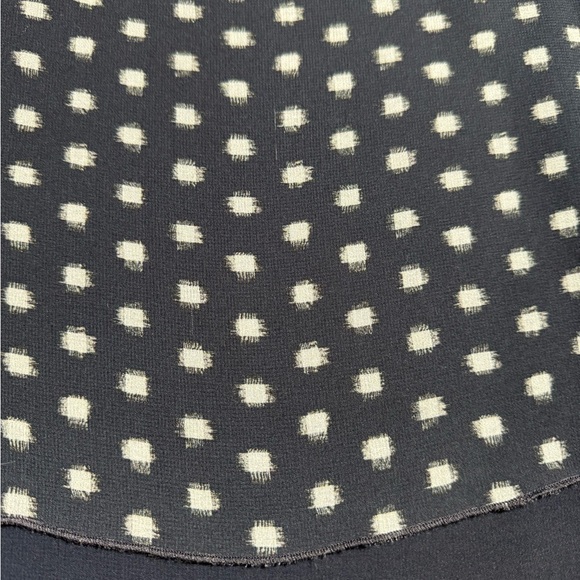 Iris Setlakwe Womens Elbow Sleeve Round neck Layered Chiffon navy blouse size 0 - Picture 7 of 13